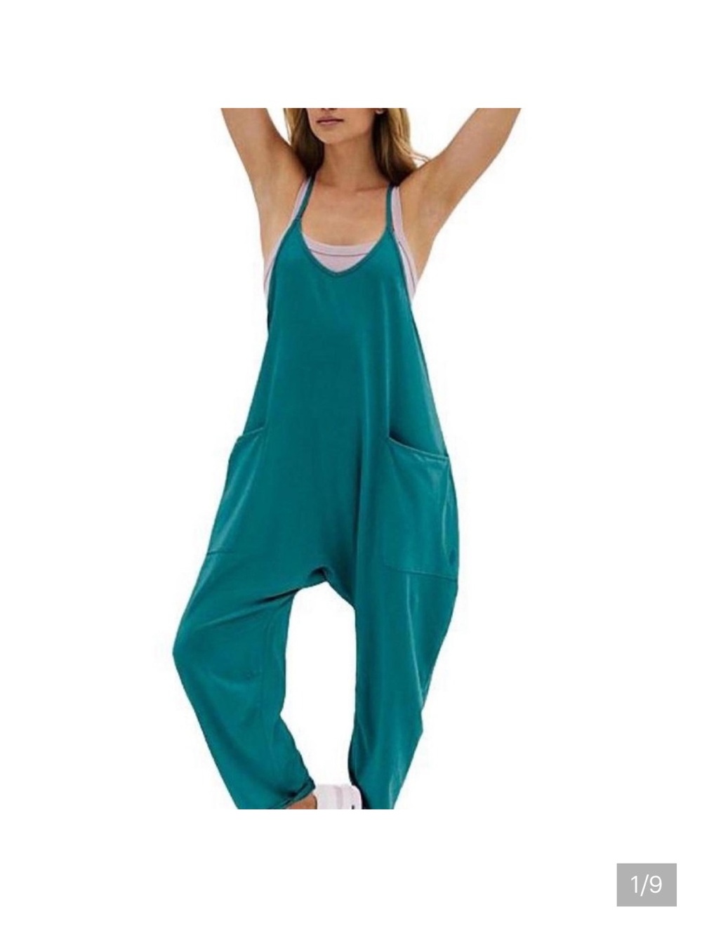 Free People Hot Shot Onesie in Teal